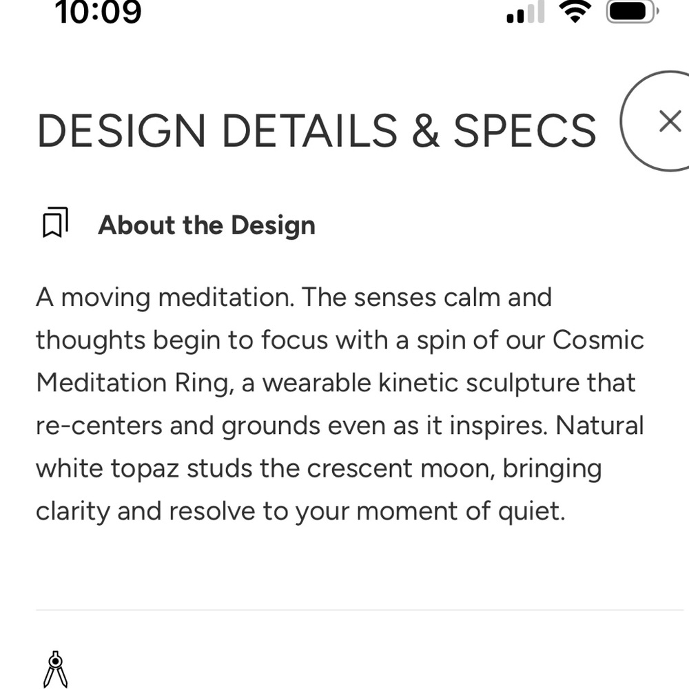 New awe inspired cosmic meditiation ring Gold Crescent Moon and Star - Picture 9 of 10